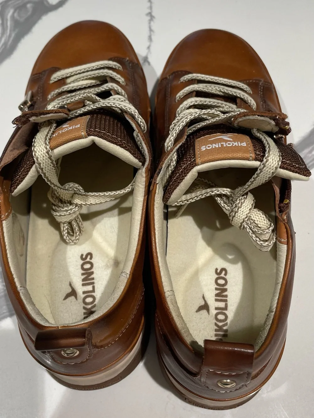 Pikolinos Brown Leather Casual Sneakers Women’s